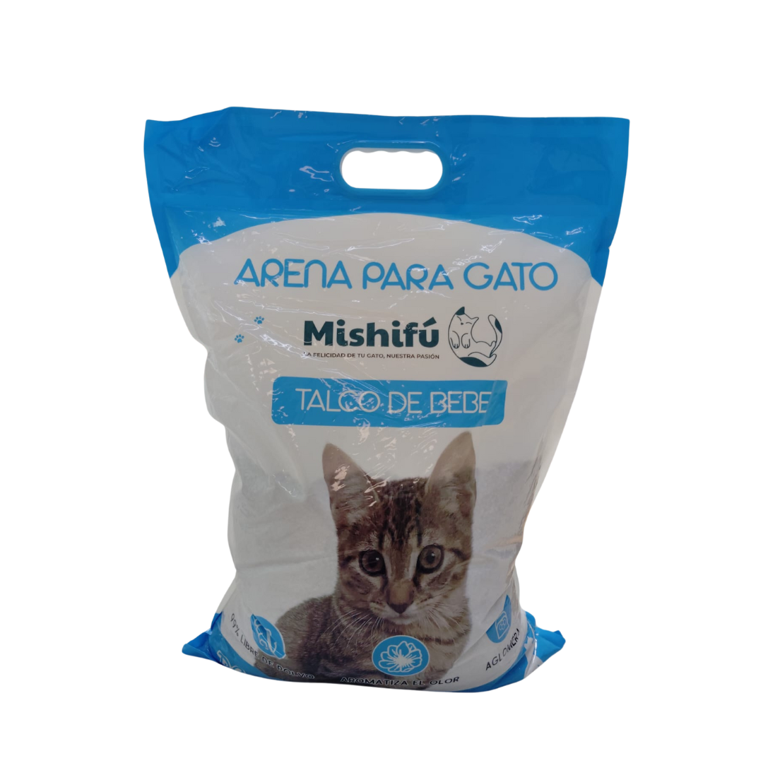 Arena Aglutinante Para Gatos Aroma Talco De Bebé 5kg